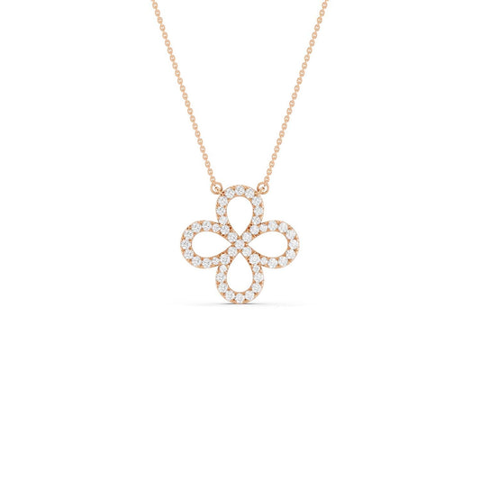 Infinity-Clover Silhouette Necklace
