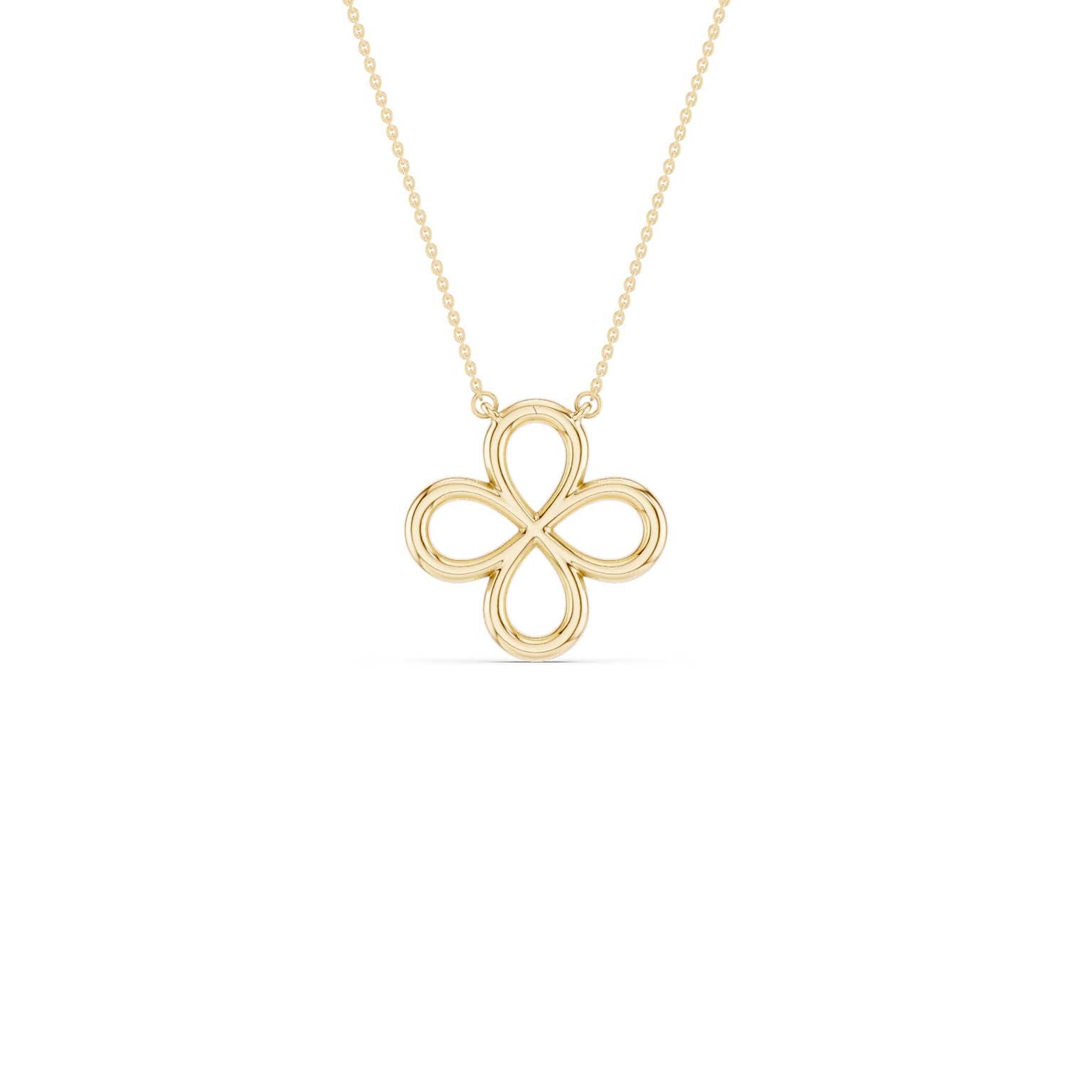 Infinity-Clover Silhouette Necklace