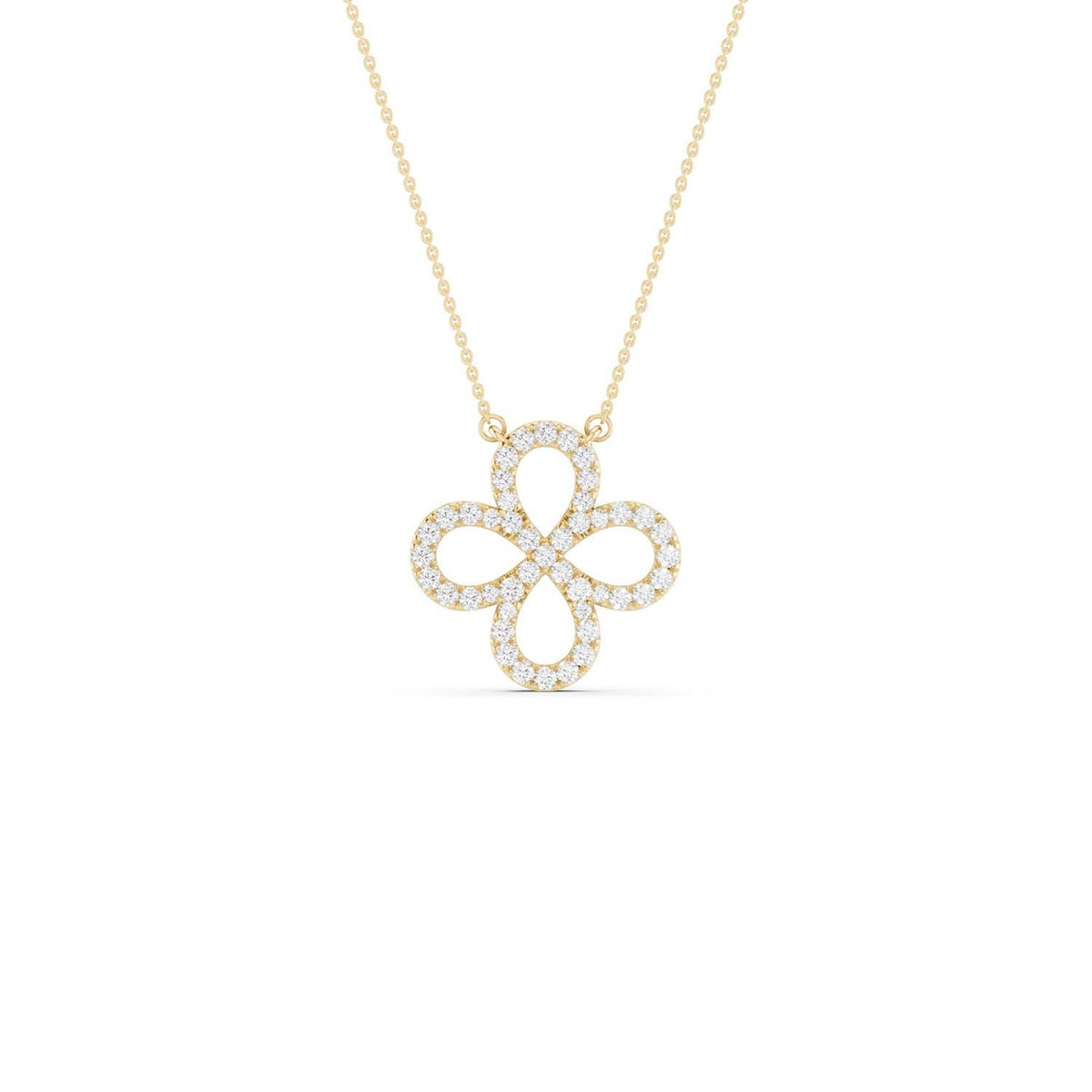 Infinity-Clover Silhouette Necklace