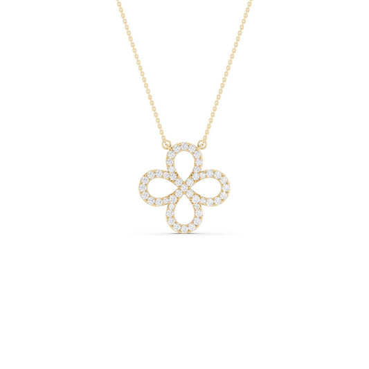 Infinity-Clover Silhouette Necklace