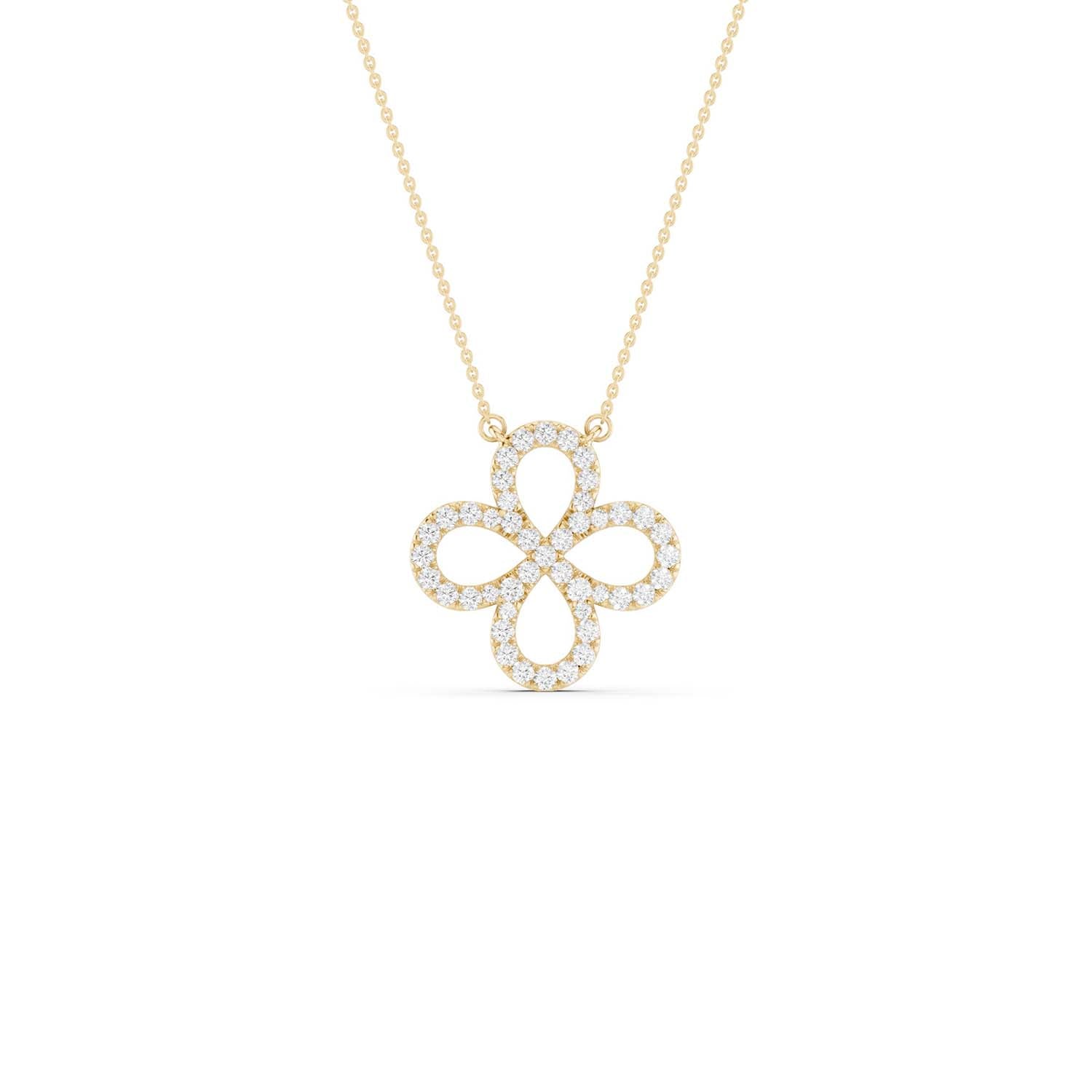 Infinity-Clover Silhouette Necklace