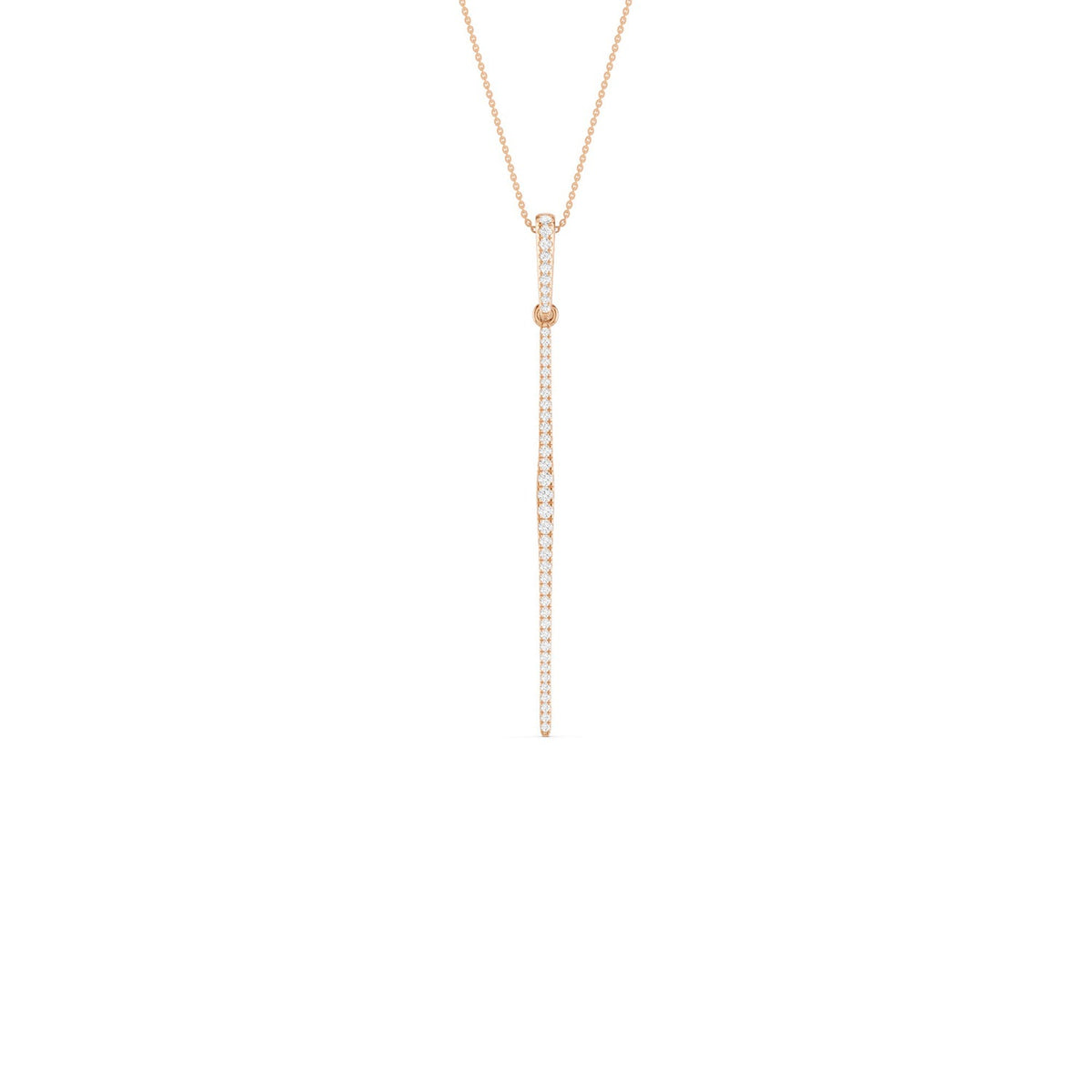 Tapering Linear Bar Necklace