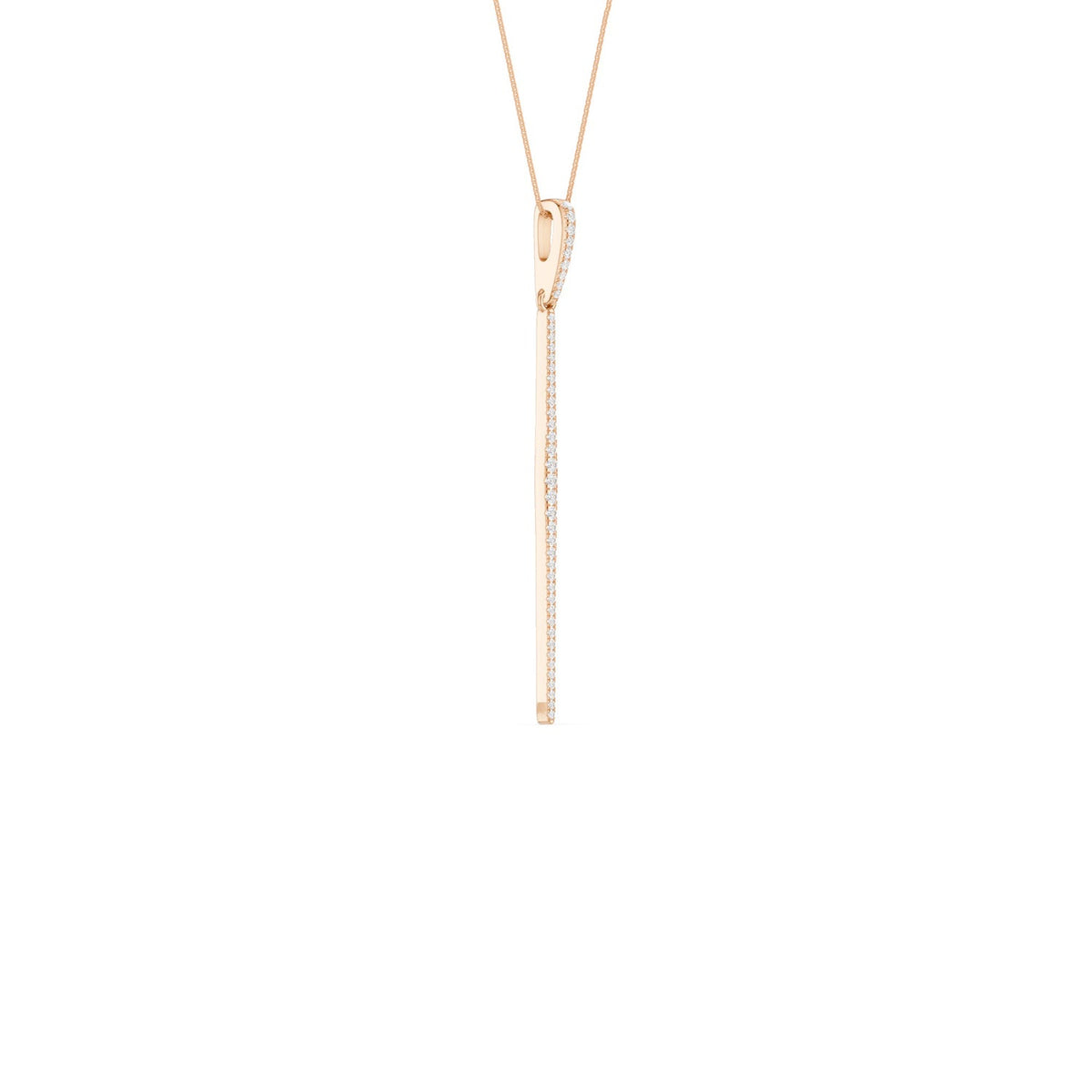 Tapering Linear Bar Necklace