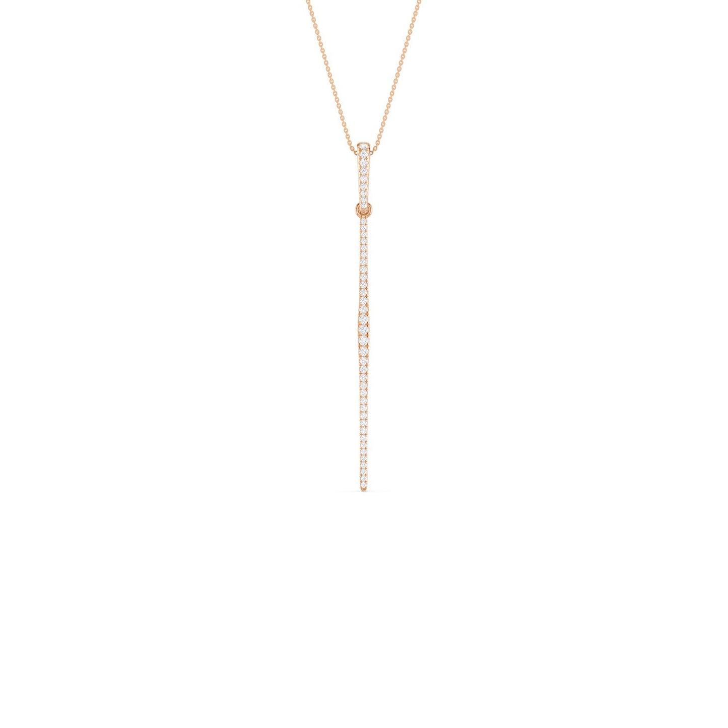 Tapering Linear Bar Necklace