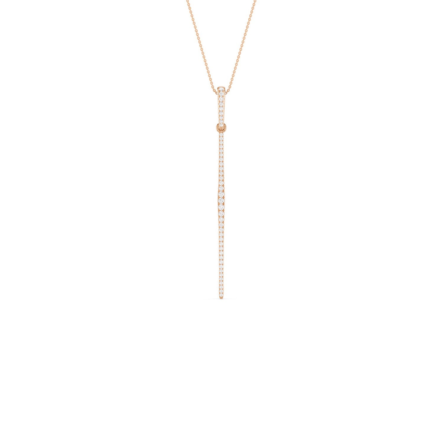 Tapering Linear Bar Necklace
