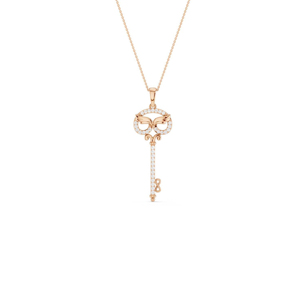 Angel Wings Key Necklace