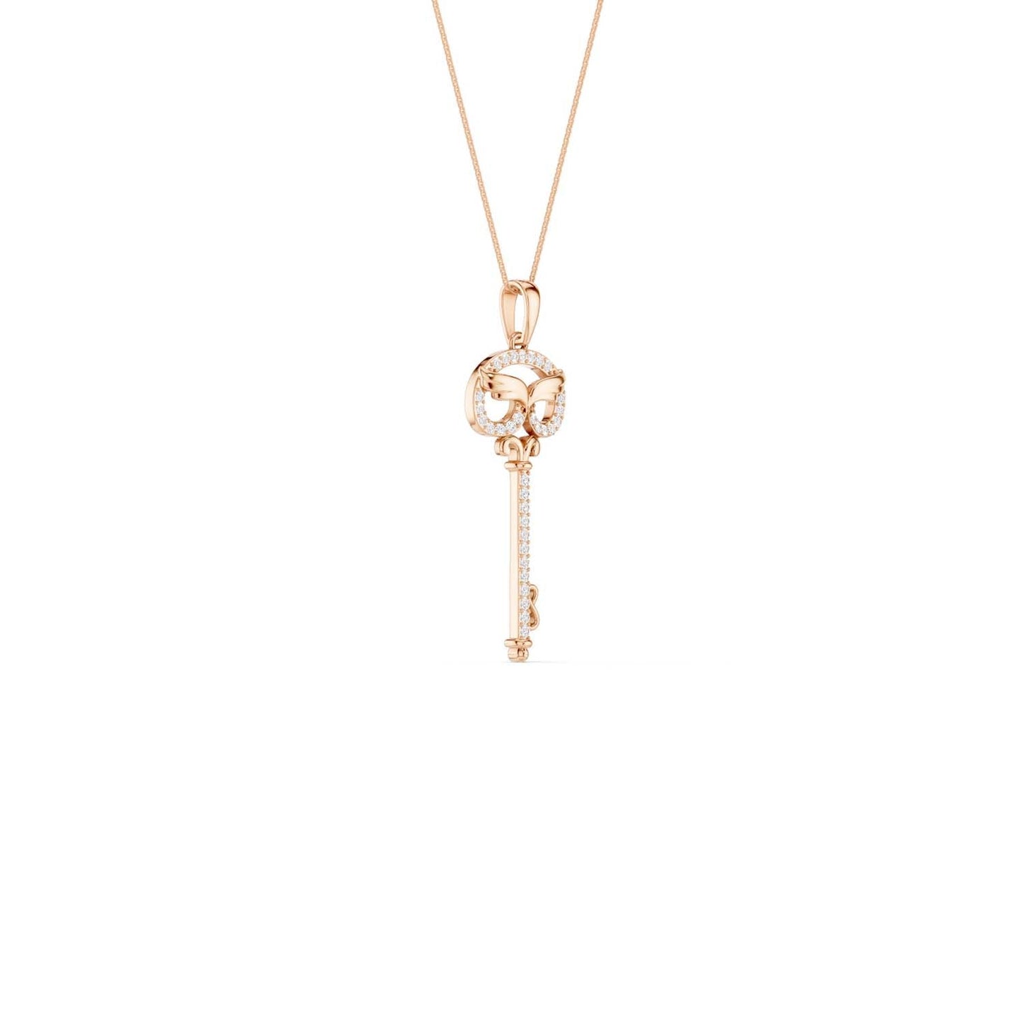 Angel Wings Key Necklace
