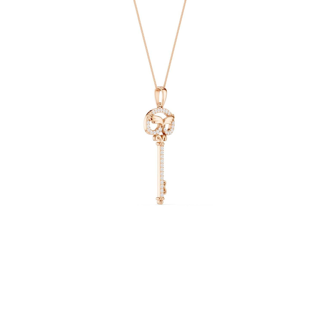 Angel Wings Key Necklace