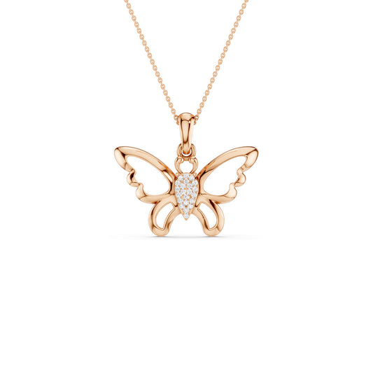 Butterfly Flutter Silhouette Pendant