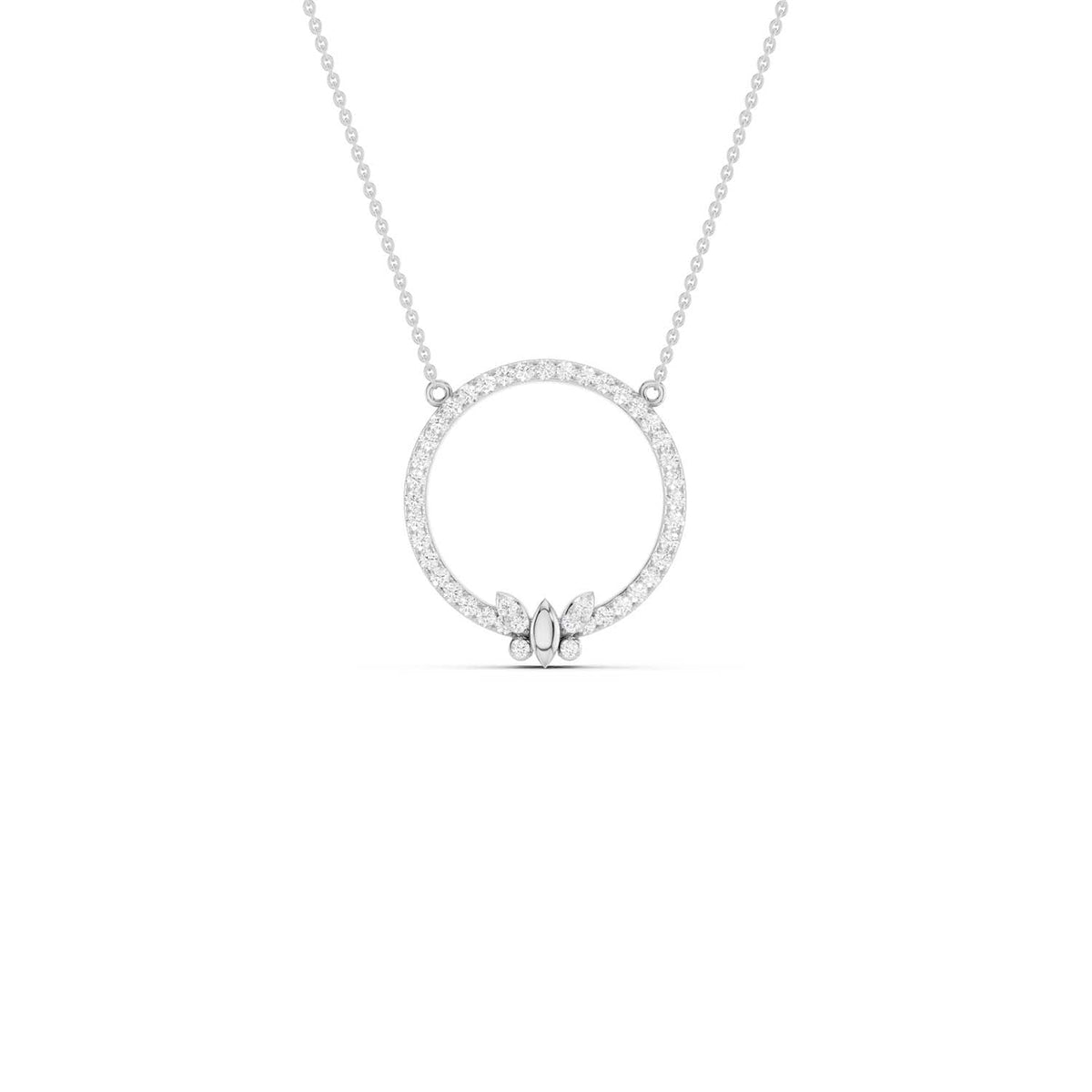 Butterfly Circular Silhouette Pendant
