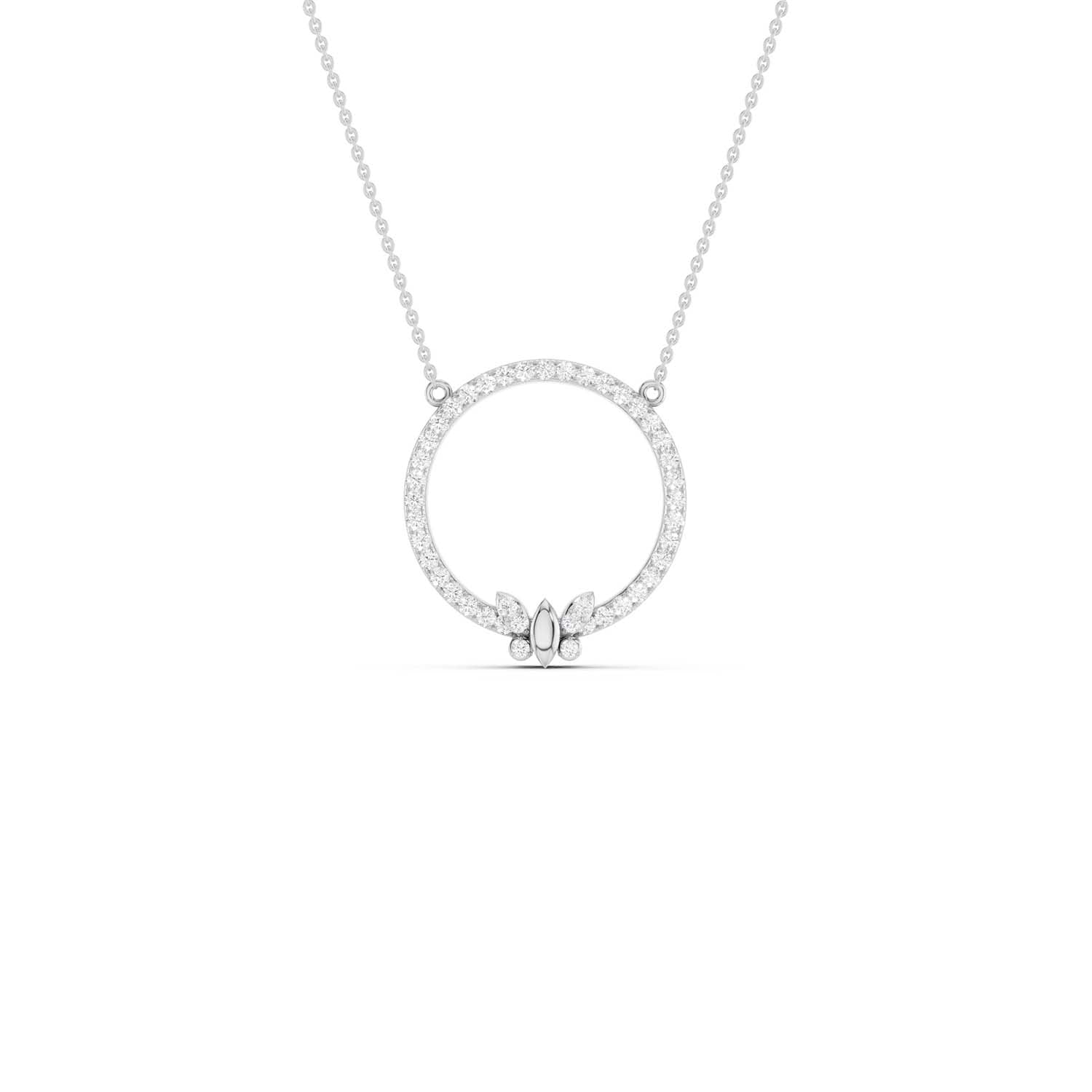Butterfly Circular Silhouette Pendant