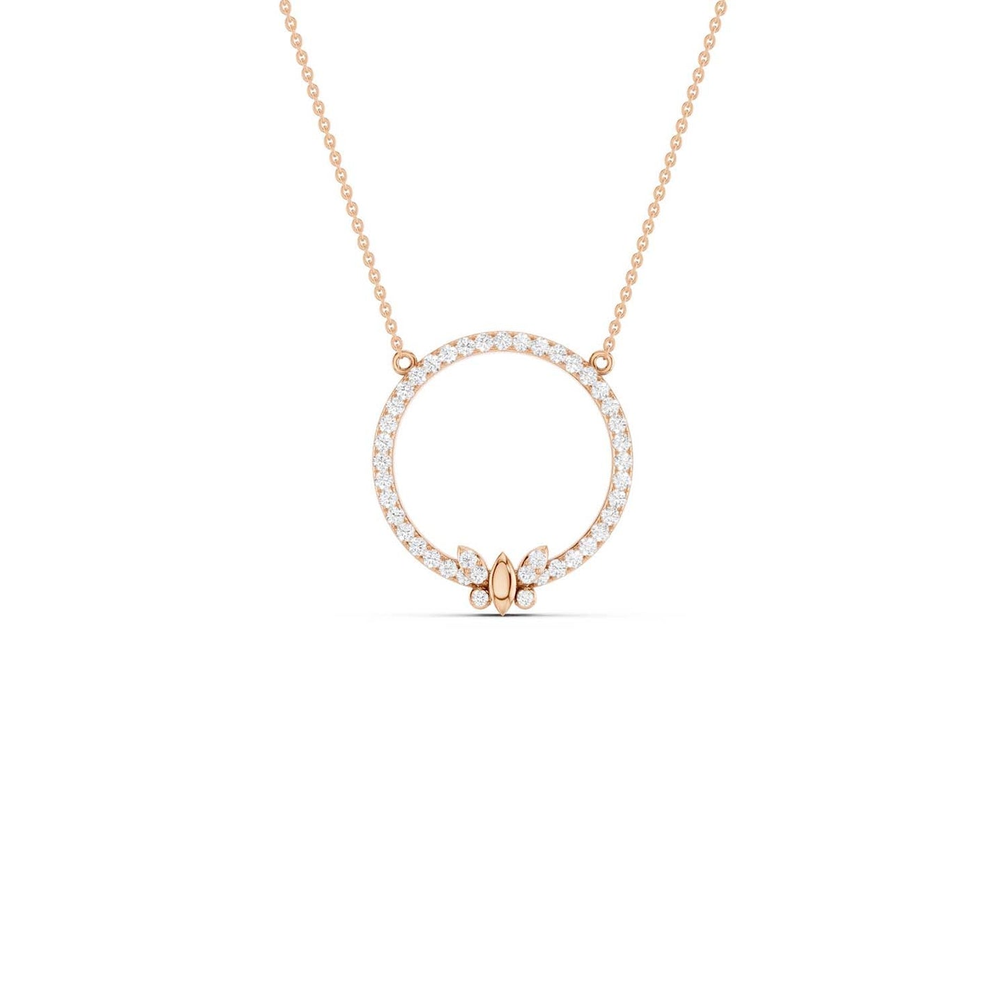 Butterfly Circular Silhouette Pendant