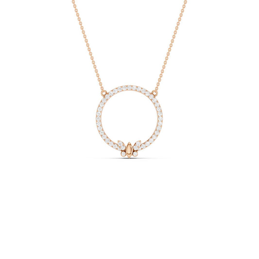 Butterfly Circular Silhouette Pendant