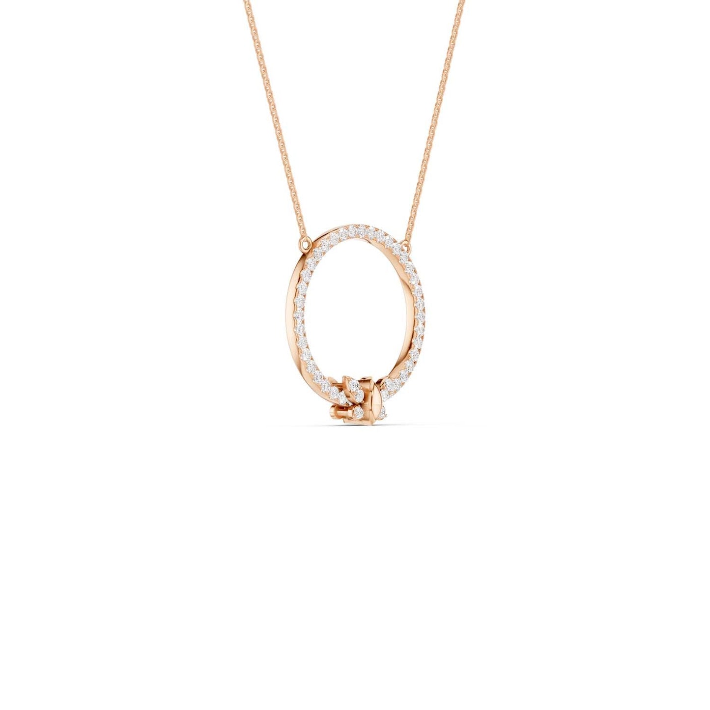 Butterfly Circular Silhouette Pendant