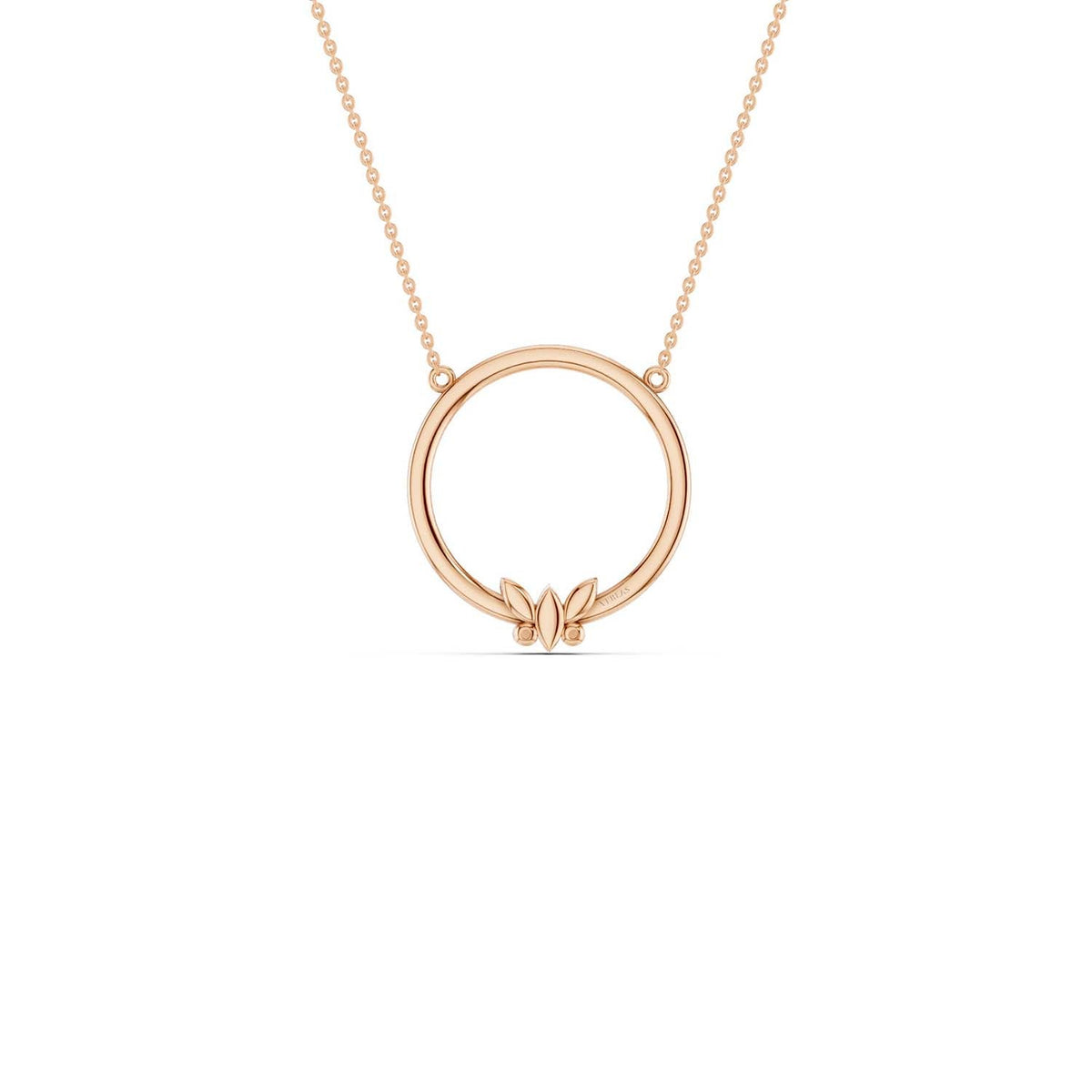 Butterfly Circular Silhouette Pendant
