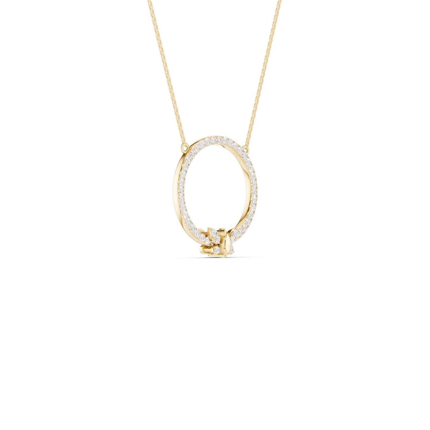 Butterfly Circular Silhouette Pendant