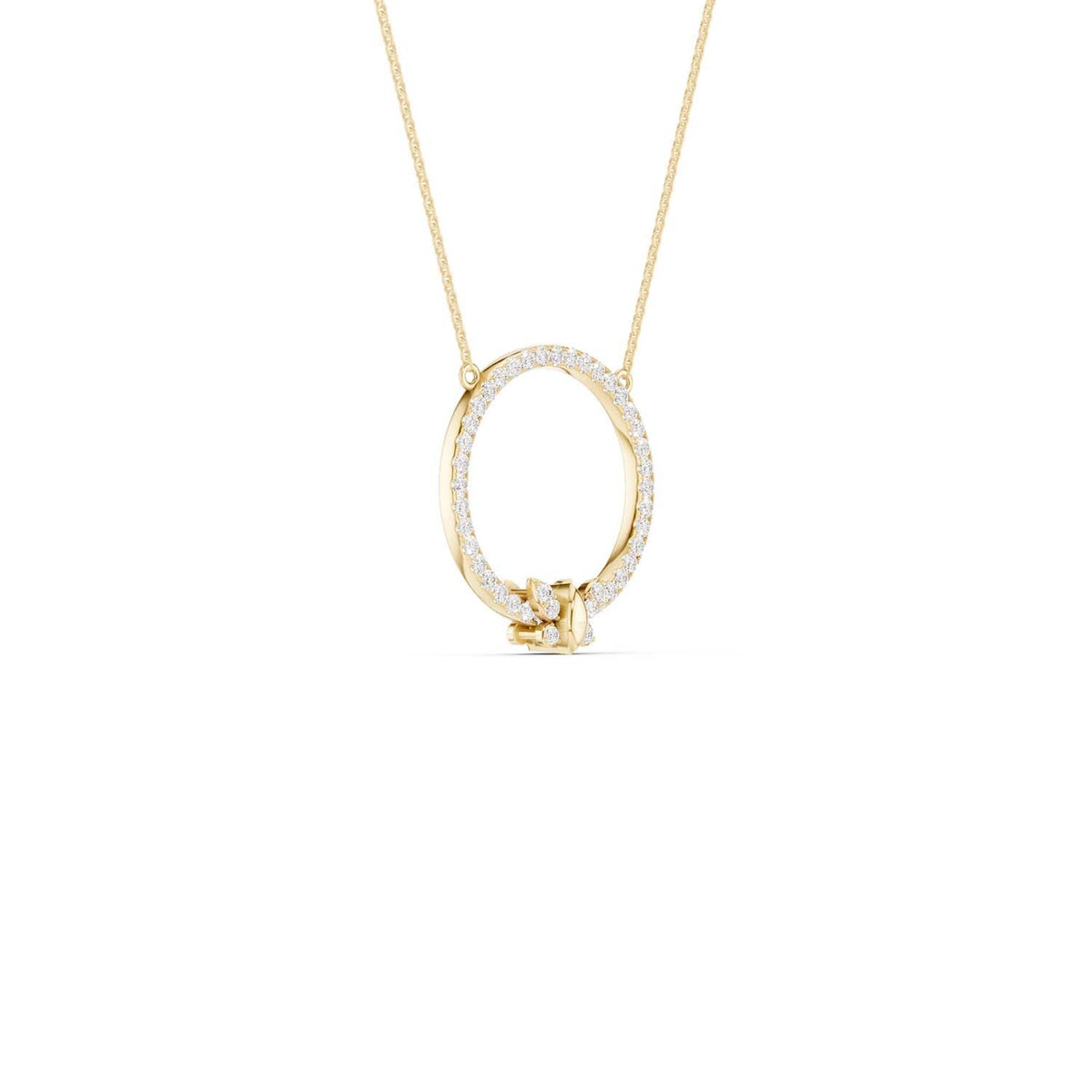 Butterfly Circular Silhouette Pendant