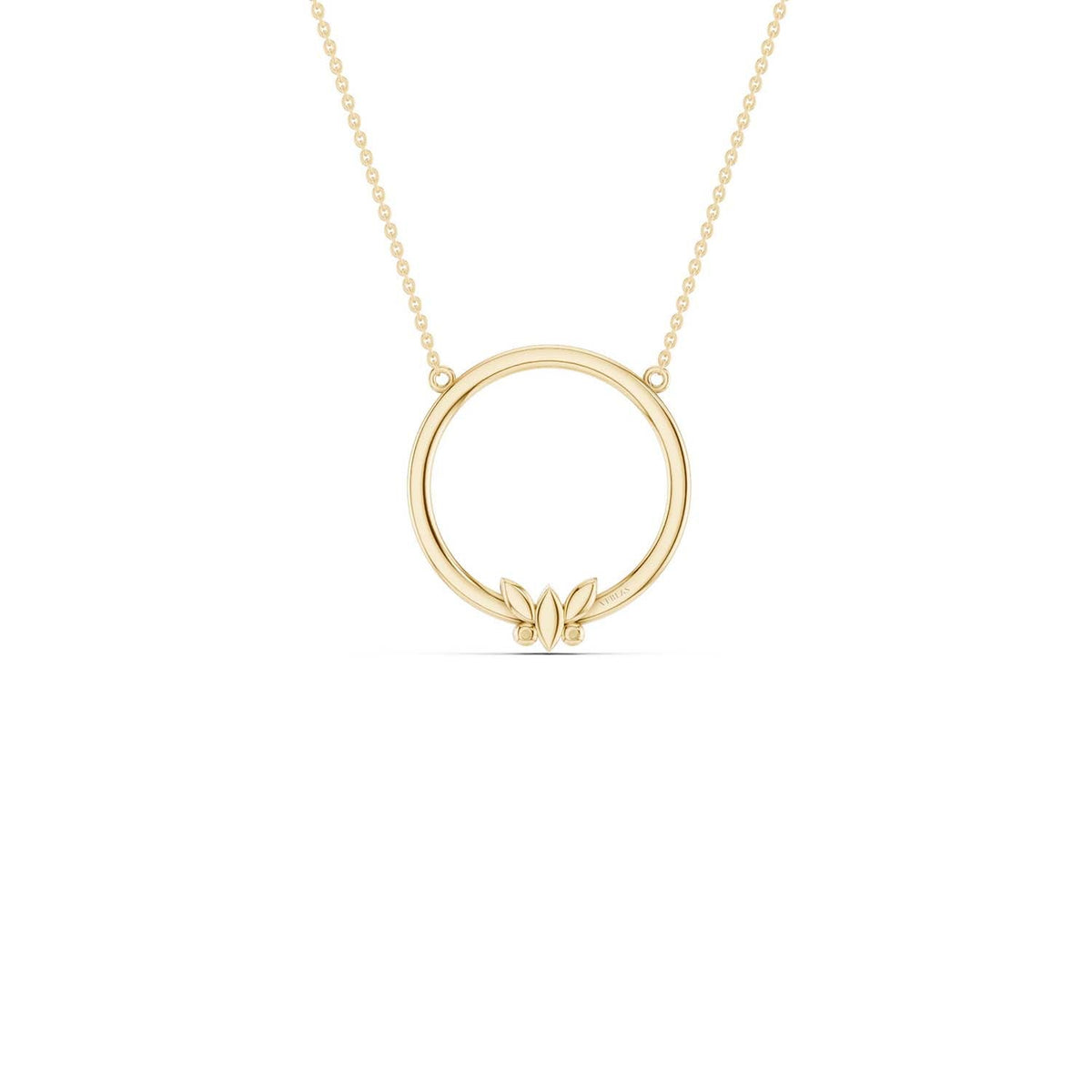 Butterfly Circular Silhouette Pendant