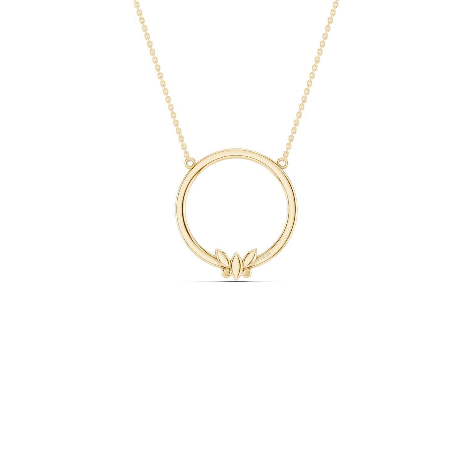 Butterfly Circular Silhouette Pendant