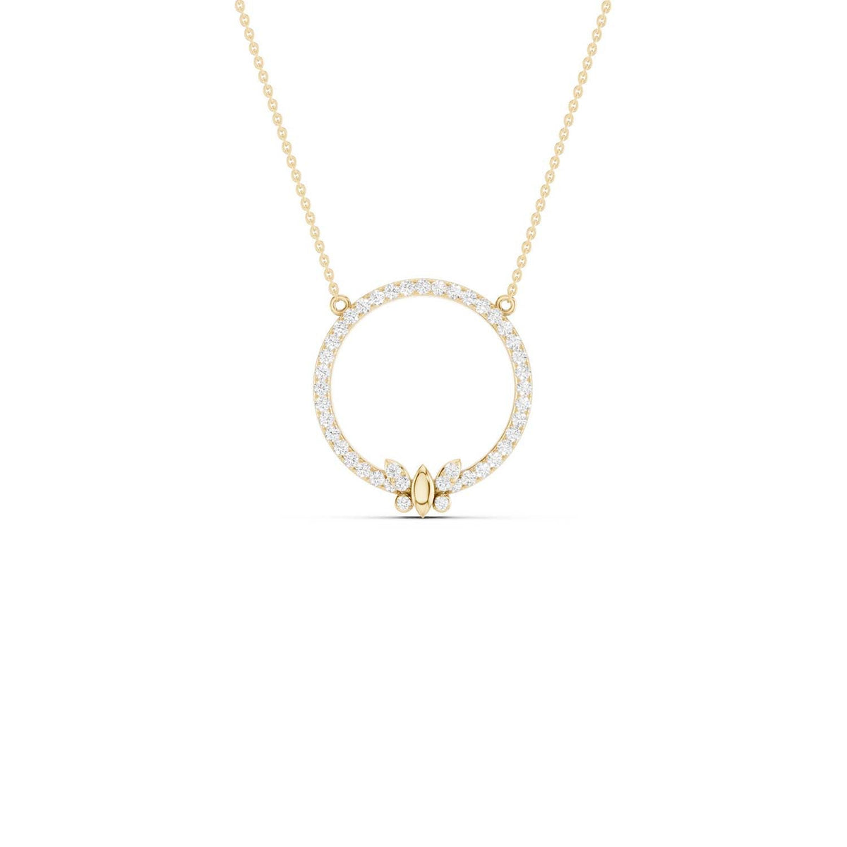 Butterfly Circular Silhouette Pendant