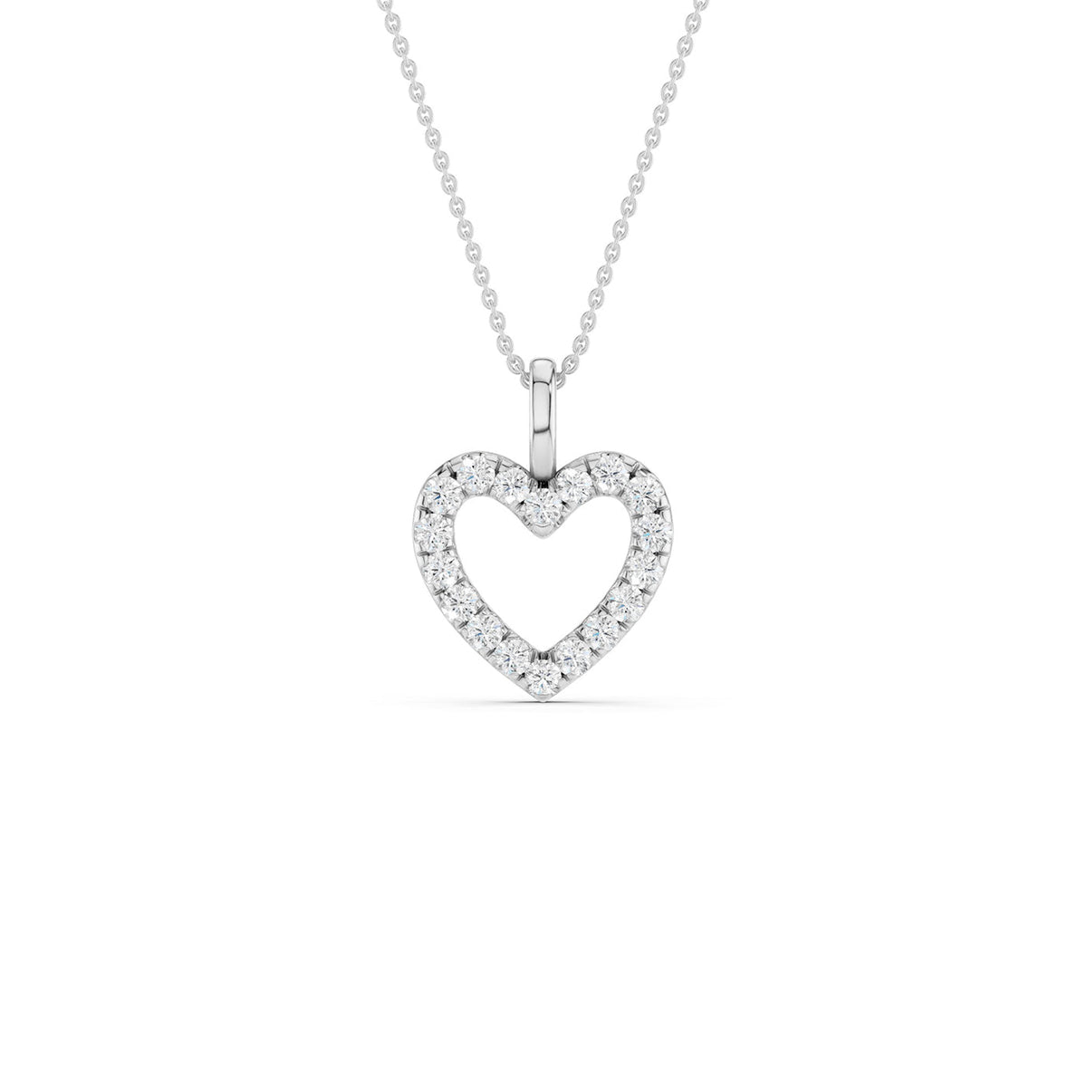 Heart Silhouette Drop Necklace