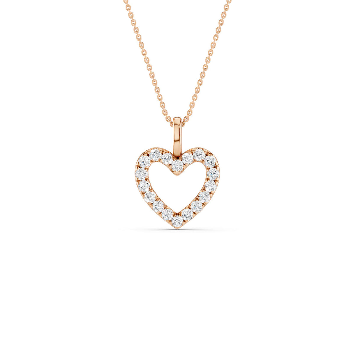 Heart Silhouette Drop Necklace