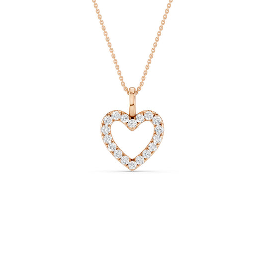 Heart Silhouette Drop Necklace