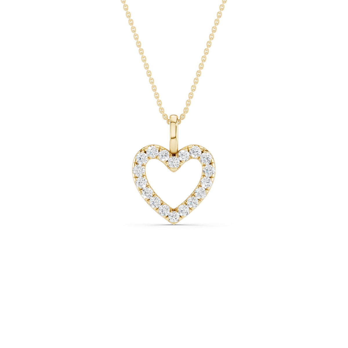 Heart Silhouette Drop Necklace