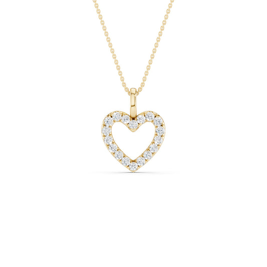 Heart Silhouette Drop Necklace