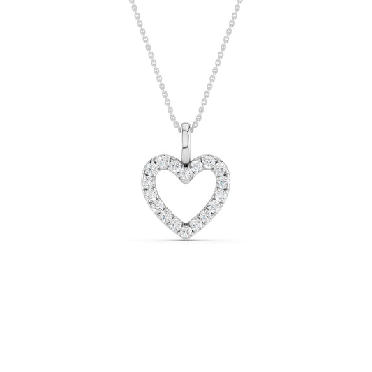 Heart Silhouette Drop Necklace