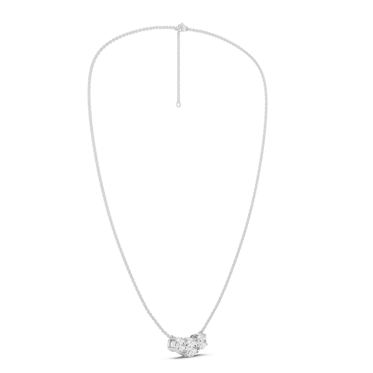 3-Stone Diamond Necklace