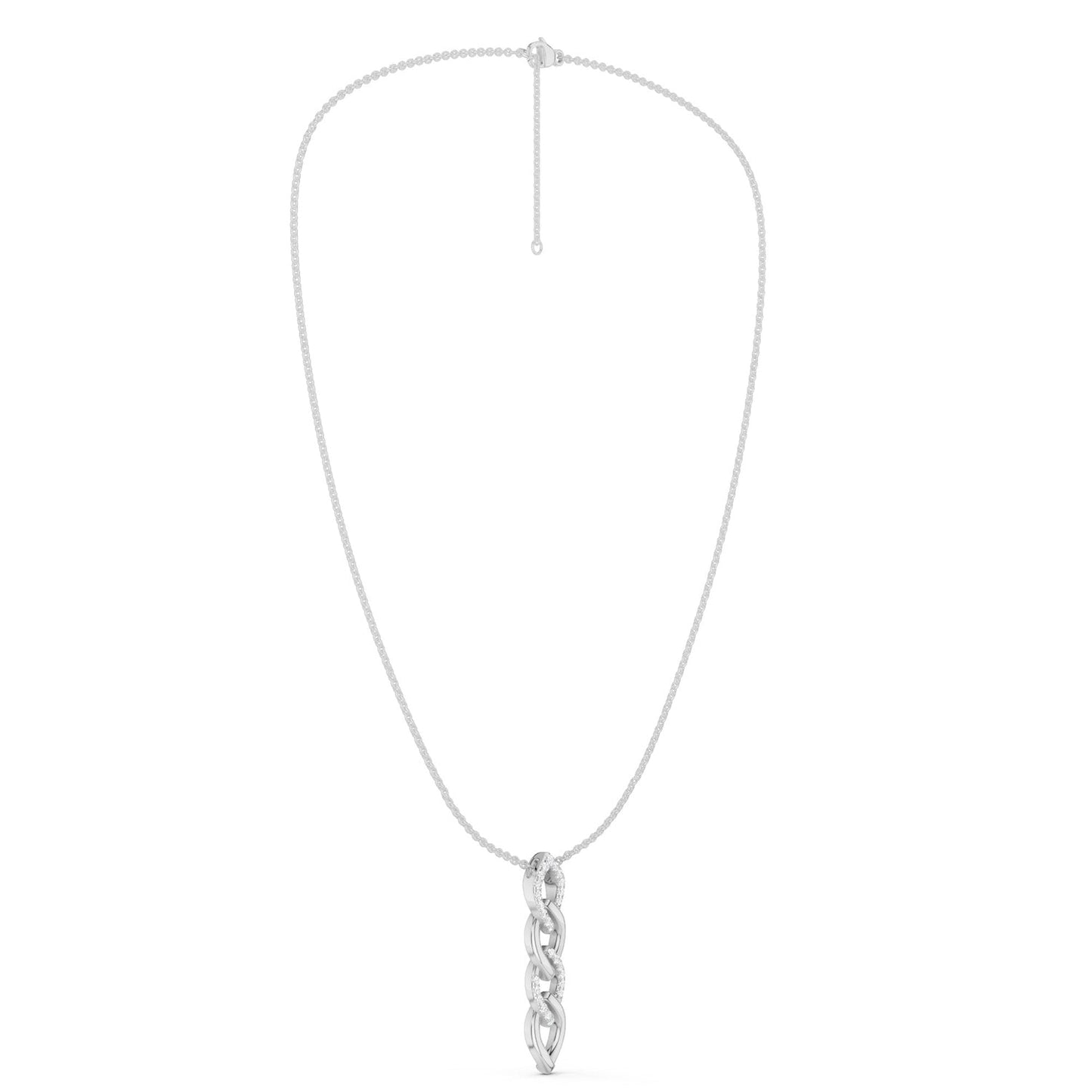 Alternating Cascading Diamond Waterfall Necklace