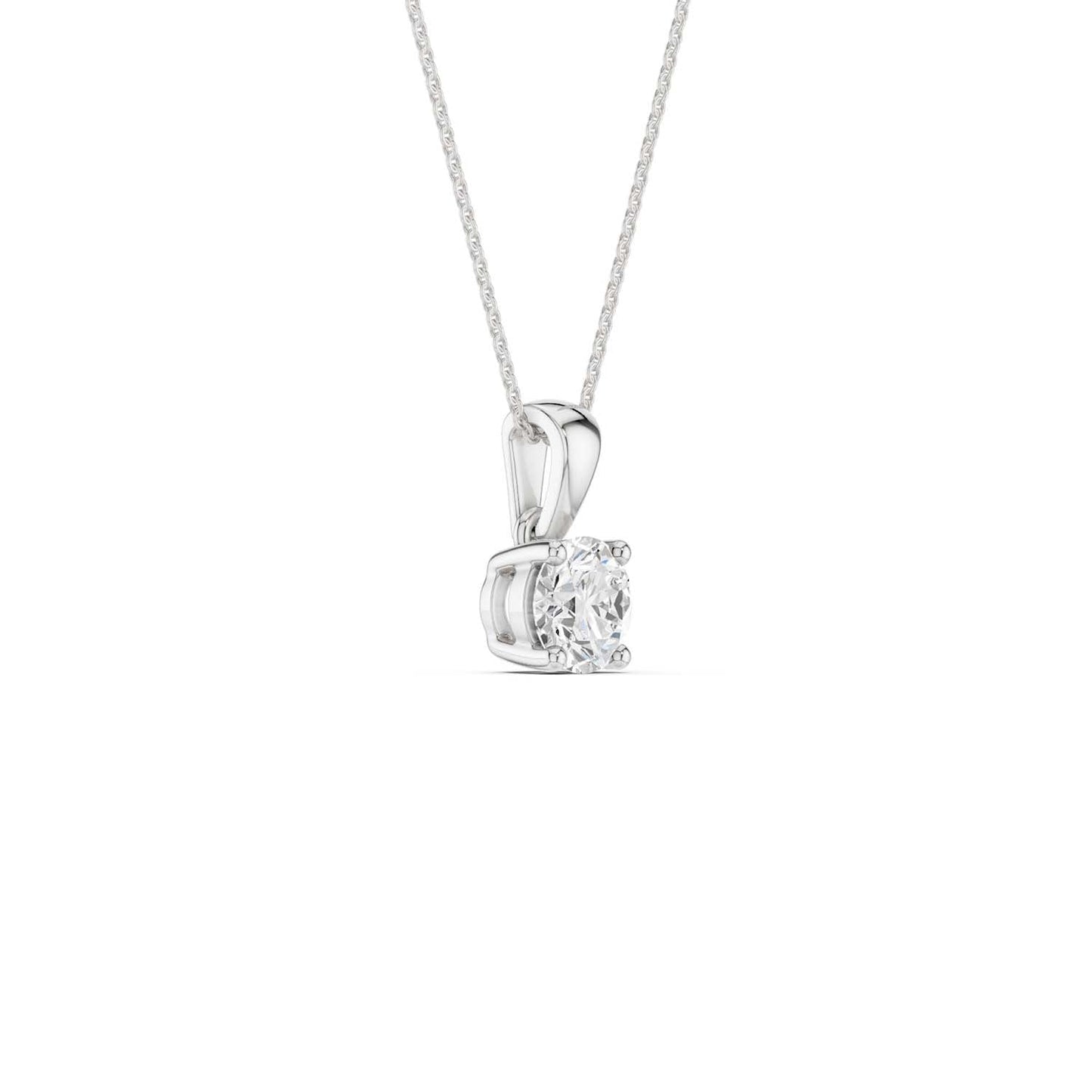Round Solitaire Pendant
