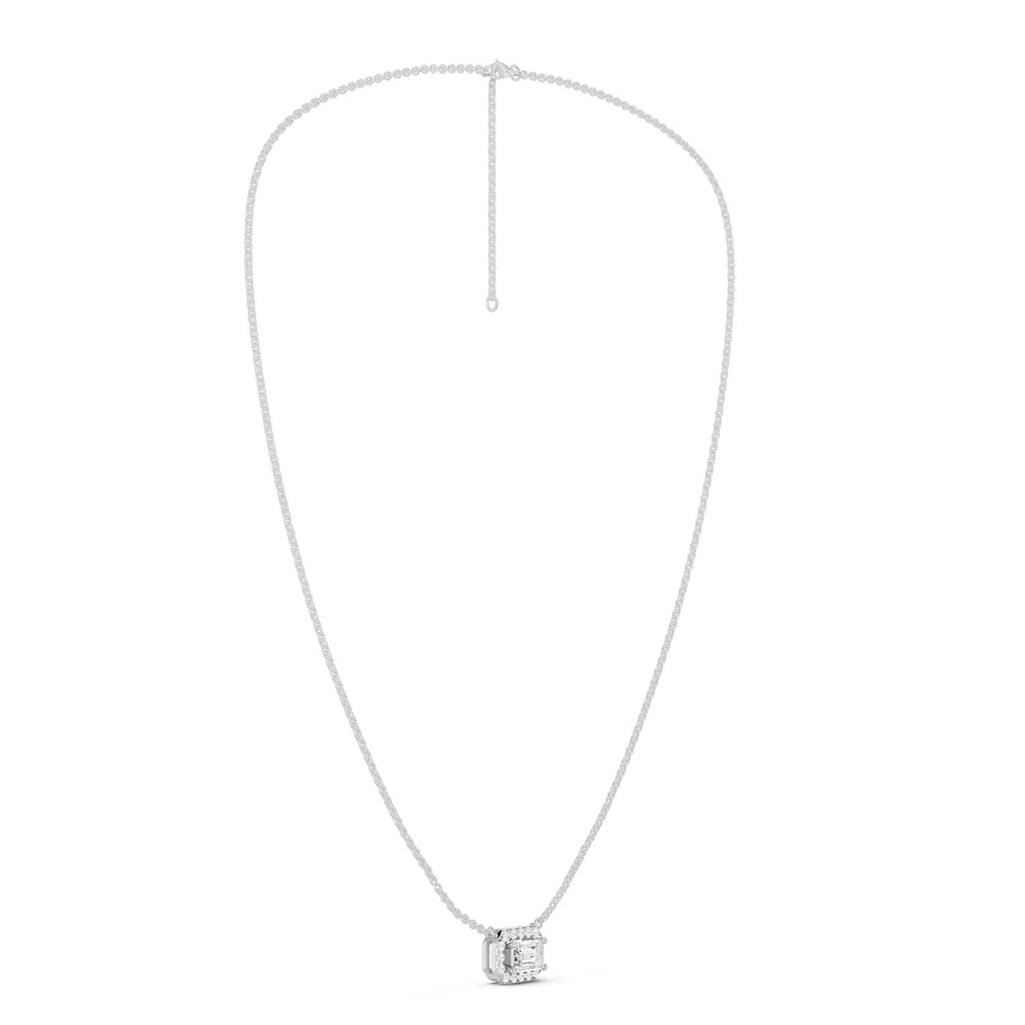 Emerald Halo Necklace
