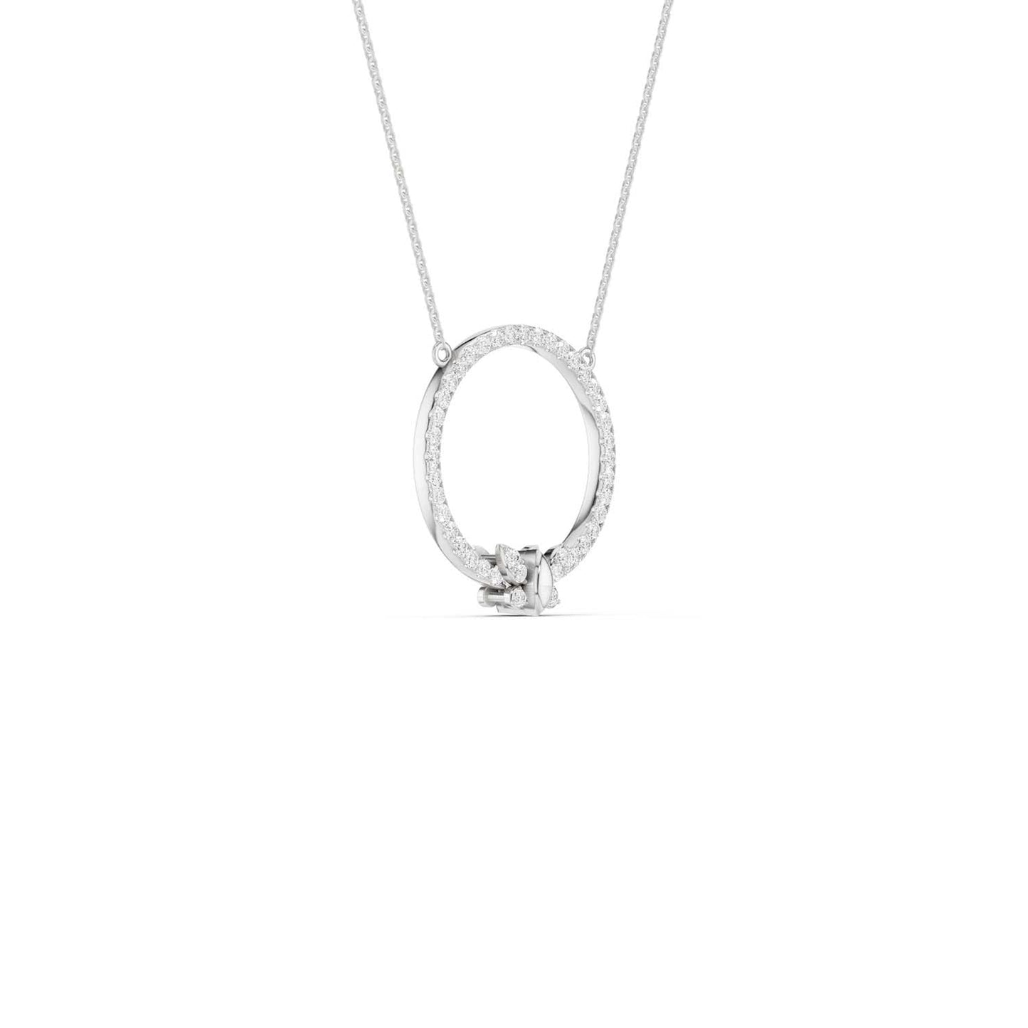 Butterfly Circular Silhouette Pendant