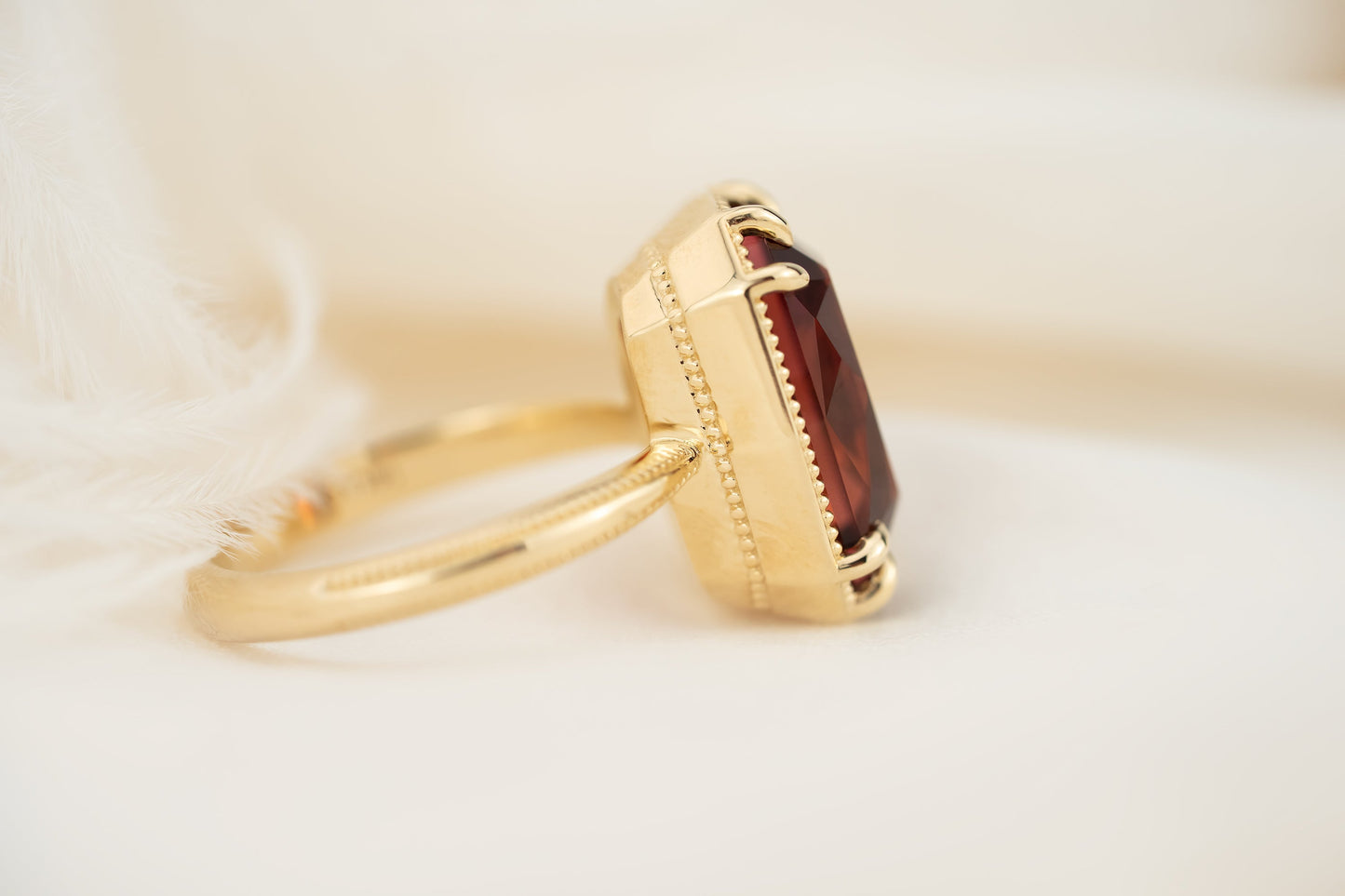 The Apate Ring | 7.35 CT Elongated Cushion Red Tourmaline
