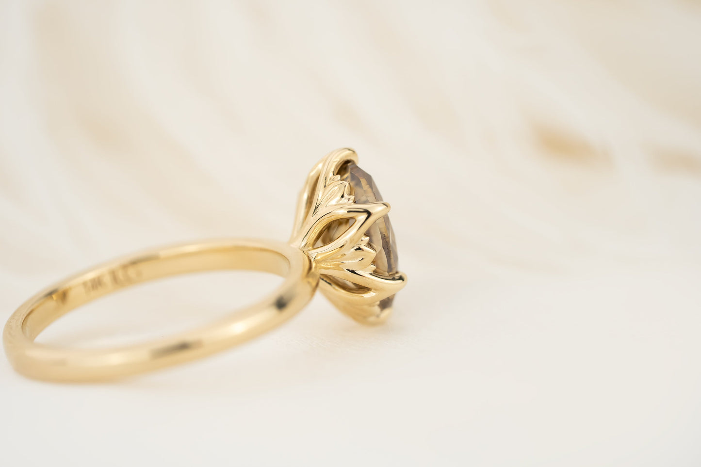 The Secret Garden Ring | 3.08 CT Oval Cut Brown Diamond