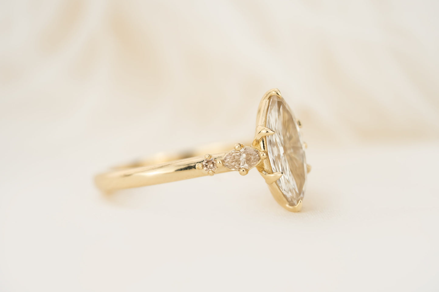 The Skye Ring | 1.05 CT Marquise Champagne Diamond
