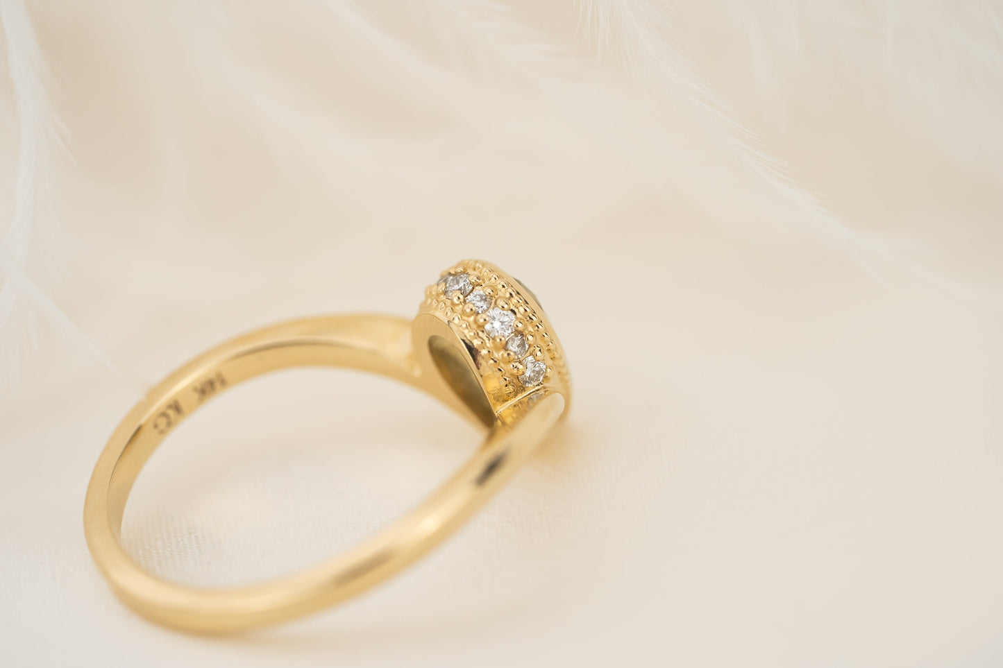 The Contoured Sitara Ring | 1.22 CT Pear Green Sapphire