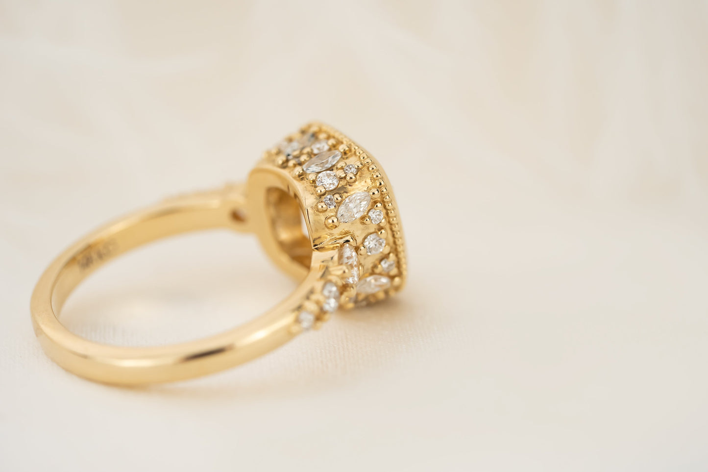 The Sitara Ring | 4.23 CT Fancy Cushion Cut Diamond
