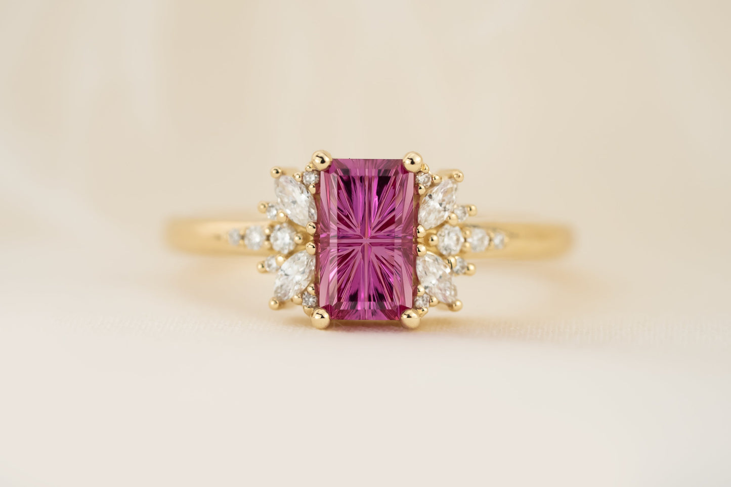The Reverie Ring | 1.36 CT Rectangular Starbrite™ Pink Sapphire