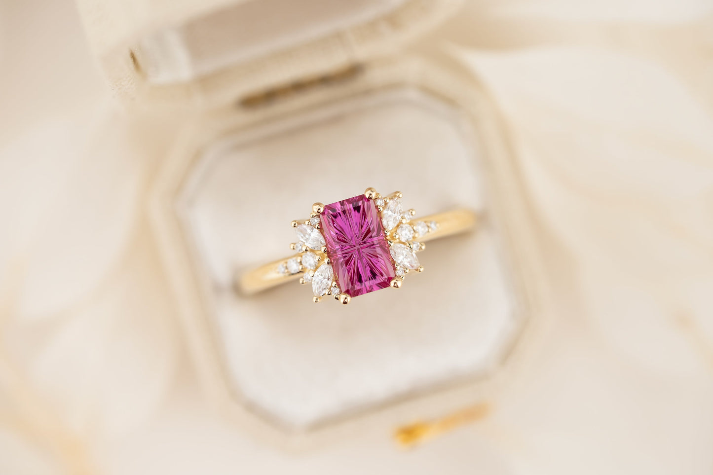 The Reverie Ring | 1.36 CT Rectangular Starbrite™ Pink Sapphire