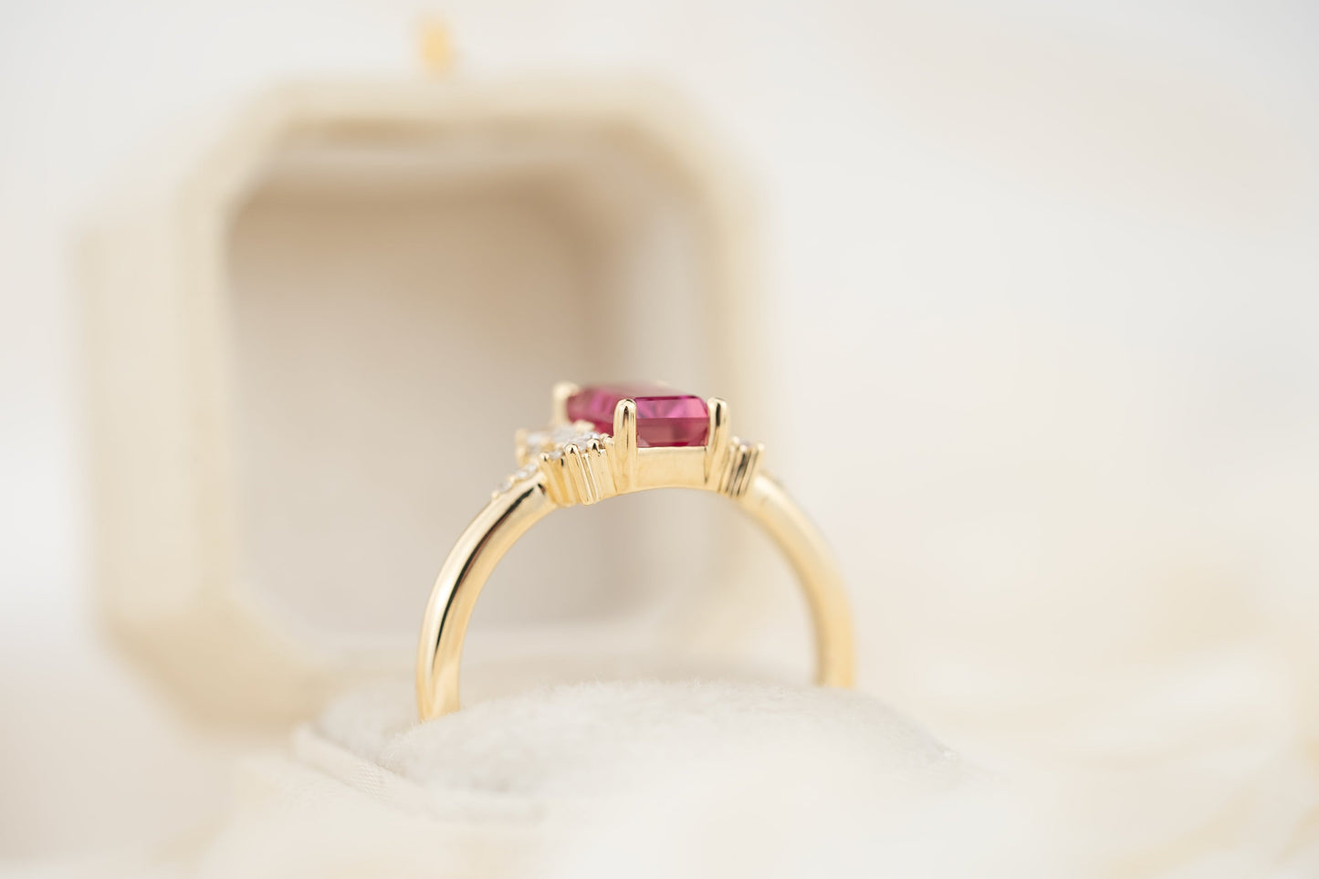 The Reverie Ring | 1.36 CT Rectangular Starbrite™ Pink Sapphire