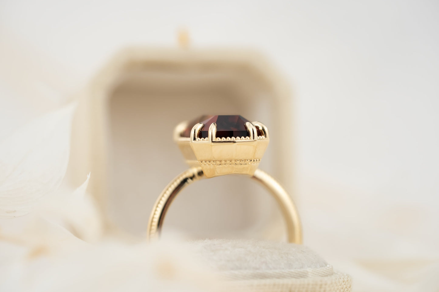 The Apate Ring | 7.35 CT Elongated Cushion Red Tourmaline