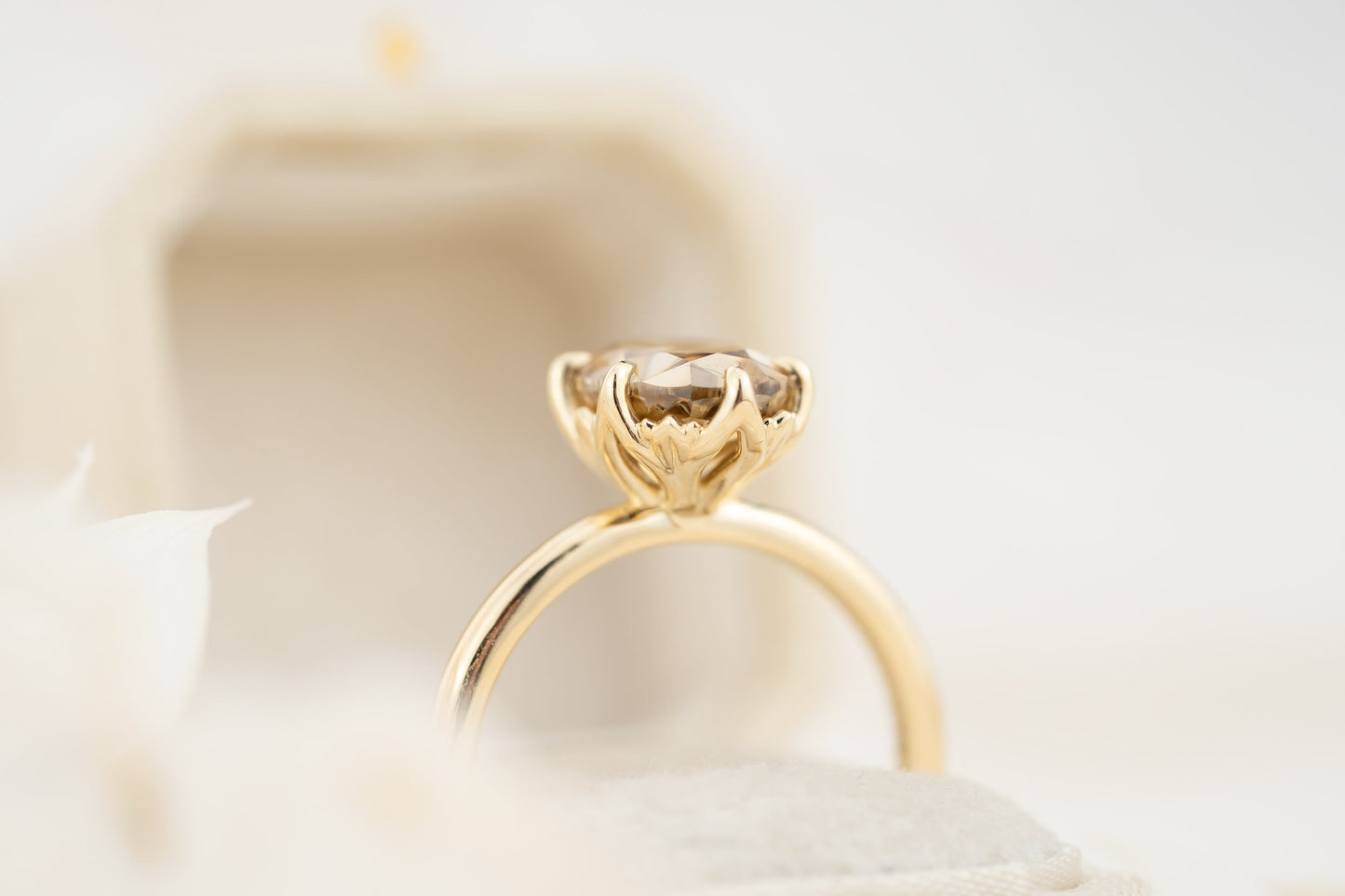 The Secret Garden Ring | 3.08 CT Oval Cut Brown Diamond