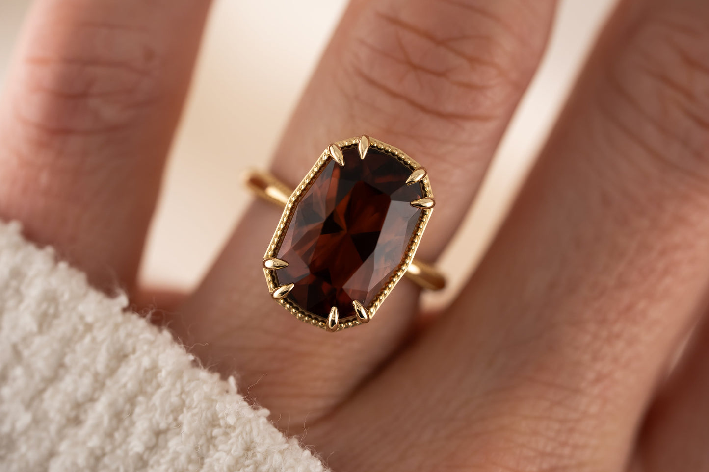 The Apate Ring | 7.35 CT Elongated Cushion Red Tourmaline