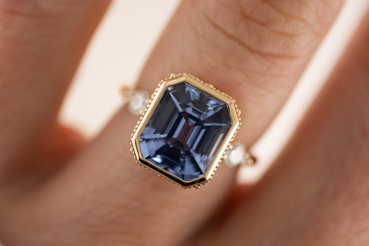 The Sitara Ring | 6.08 CT Cornflower Blue Sapphire