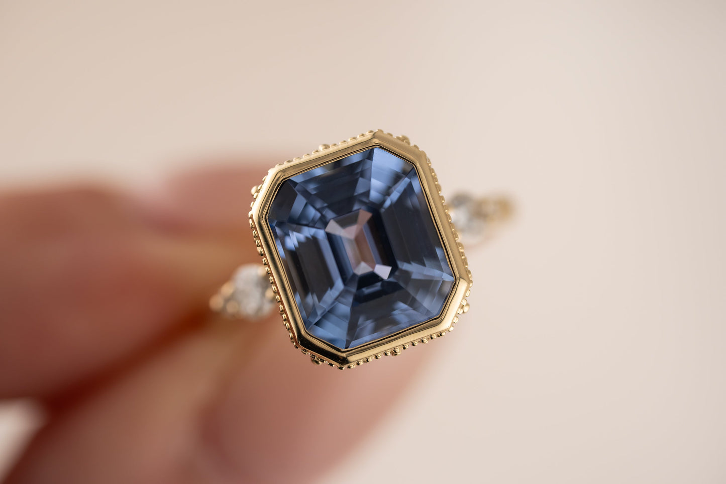 The Sitara Ring | 6.08 CT Cornflower Blue Sapphire