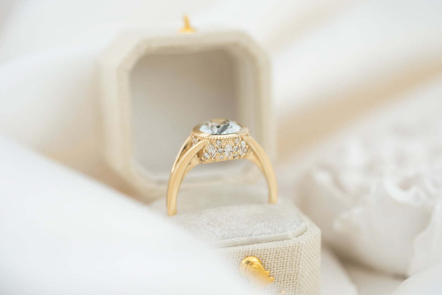The Sitara Ring | 2.53 CT Oval Mint Sapphire
