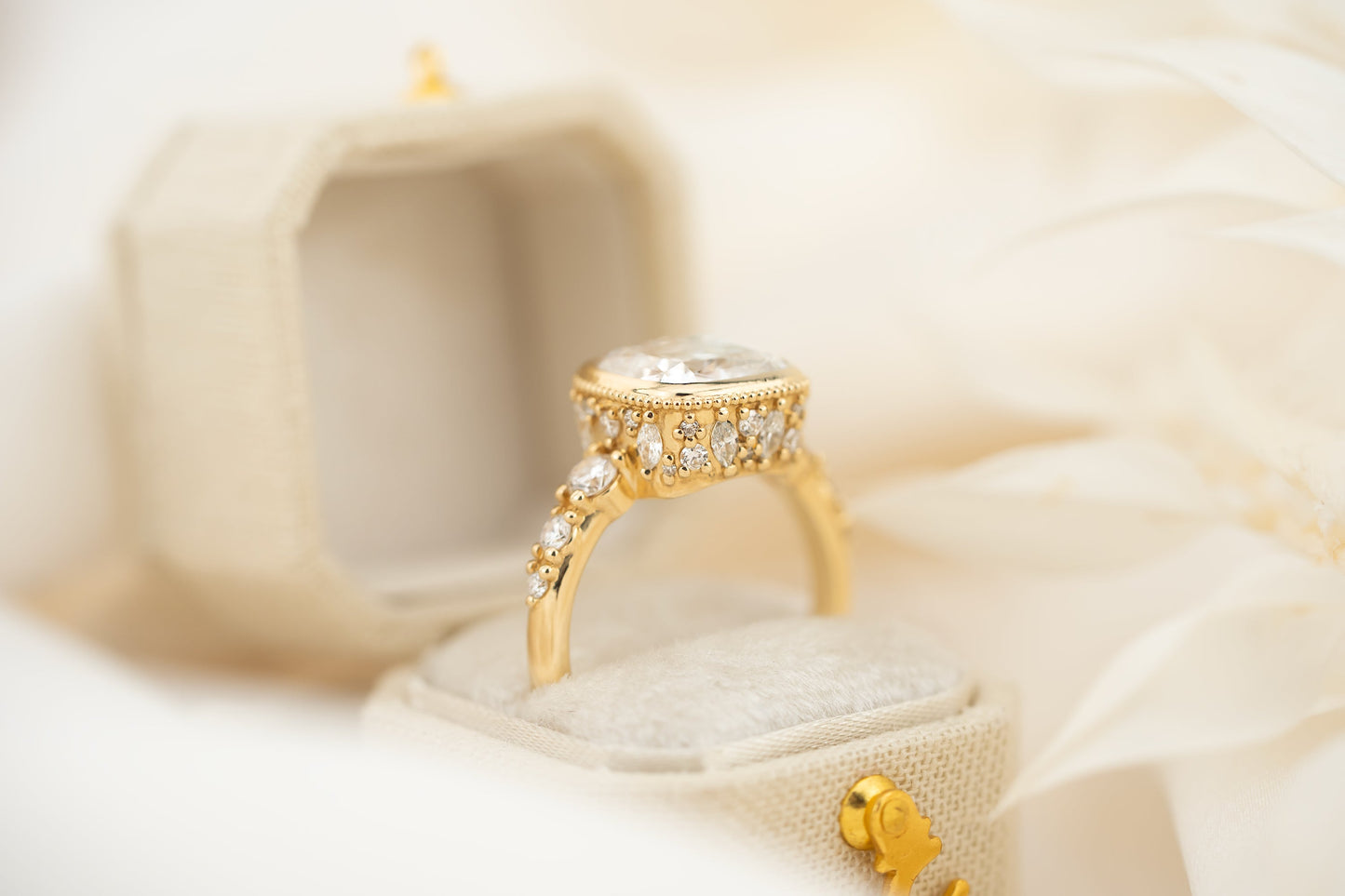 The Sitara Ring | 4.23 CT Fancy Cushion Cut Diamond